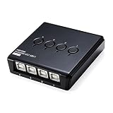 サンワダイレクト USB切替器 手動 【PC4：USB1】USBハブ機能付 プリンタ 外付けHDD キーボード マウス 対応 400-SW021
