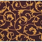 Joy Carpets Any Day Matinee Acanthus Theater Area Rugs 46-Inch by 64-Inch by 0.36-Inch Black [並行輸入品]