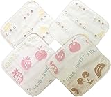 krodlo よだれ カバー 綿 ガーゼ ホック 式 サッキング パッド 細菌防止 綿100％　 6重ガーゼ 2枚 8重ガーゼ 2枚（４枚 セットグループ1）