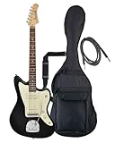Photogenic エレキギター JMタイプ ブラック JM-220/BLK [ソフトケース/シールド/調整用レンチ付属]