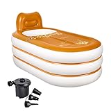 家庭用ヨーロピアンスタイルのインフレータブルバスタブ大人の折り畳み式プラスチック製の浴槽浴場（152 * 85 * 75センチメートル）