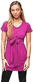 sofsy Soft-Touch Rayon Blend Tie Front Nursing & Maternity Top for Pre & Post Pregnancy Easy Access 