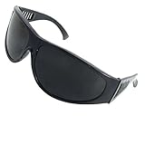 Hommy　保護メガネ　溶接用グラス　メガネ　ゴーグル　アイプロテクター　ブラック　フレーム　プラスチック製