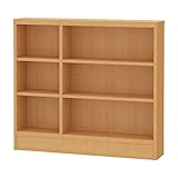 岩附(IWATSUKI) 書棚 ミディアムブラウン 高さ77cm 幅90.2 奥行17.5 スリム 幅木よけ加工無し 日本製 CS-W90-H77SMB