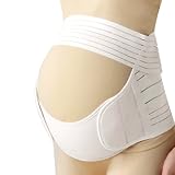 Plustore-妊婦帯 産前産後 マタニティガードル 骨盤サポー腹巻 通気 冷房対策 ダブルベルトセット フィット