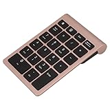 テンキー、BT304 22キー数字ワイヤレスミニキーボード、Bluetooth 5.0対応 ローズゴールド