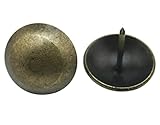 Amanaote丸型大頭ネイル0.9 "直径カラーアンティーク真鍮パック30個