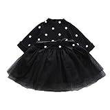 Pojour 春 0-2歳 2-7歳キッズスカート 女の子可愛いドレス 通気 綿 黒（80cm）