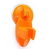 ZooooM 3個セット 吸盤 式 シャワー ヘッド フック 掛け バス 風呂 賃貸 マンション アパート 便利 グッズ 穴あけ 不要 設置 引っ掛け 収納 (オレンジ) ZM-SYAWAQ-OR