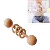 Kelynn有機Wooden Baby Rattle Montessori Styled Grasping Teethingおもちゃfor Toddlers 757255394216
