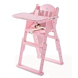 ZGL 子ども椅子 ベビーストーブソリッドウッド多機能Foldableポータブルベビーダイニングチェア ( 色 : ピンク ぴんく )