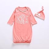 Tovadoo 子供服 ベビー服 女の子 寝袋+ハット 秋冬 長袖 パジャマ アルファベット柄 可愛い キュート 保育園 プレゼント