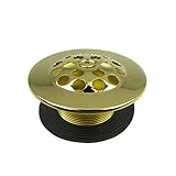 LASCO 03 – 5007 Bathtub Drain Shoe Strainer 1 1 / 4 Inch Polished Brass 1.25 Inch 03-5007 1