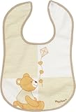 Playshoes 26 X 25cm Baby Bib with Bear on the Back Foil Underlay by Playshoes