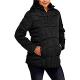 Faded GloryマタニティパファーコートジッパージャケットW / Removable Hood カラー: ブラック