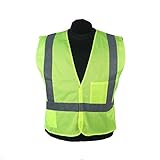 Safety Depot Class 2 Safety Vest Reflective Lime Yellow or Orange Mesh with Pockets and Velcro Closu