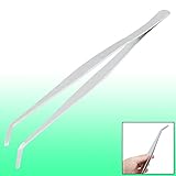 a12112200ux0187アングルスラントヒントメタル曲面ピンセットシルバートーン、250ミリメートル