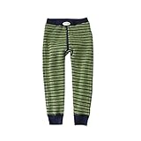 PANCY 子供服 秋冬 長ズボン 防寒 ストレッチパンツ ストライプ 裏起毛 厚手 男の子(150cm,グリーン)
