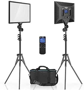 撮影用ライト LEDビデオライト 2個セット IVISII Amazon | IVISII 撮影用ライト 無線制御 LEDビデオライト 2個