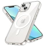 JETech iPhone 13 マグネット ケース(6.1インチ用) MagSafe ワイヤレス充電対応 衝撃吸収 バンパーカバー 傷つけ防止 透明バック (ローズゴールド)