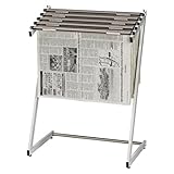 クラウン 新聞架(スチール製)5段タイプ CR-SN150-WG 00023213