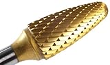 Champion Cutting Tool SF41 Tin Coated Miniature Bur, Tree Shape Radius End Solid Carbide, 1/8-Inch C
