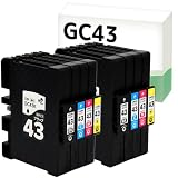 【エコスロ】 RICOH(リコー)用 GC43 4色×2セット Mサイズ 互換インク【全色顔料】SGカートリッジ (GC43K GC43C GC43M GC43Y 各2本) 全8本 品種コード:515946 515947 515948 515949
