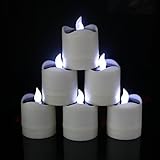 6個ソーラーLEDキャンドル防水ロマンチック電子Tealightソーラーキャンドルキャンドルフェイクタトゥーソーラー緊急用ナイトライトキャンプ旅行アウトドアホームパーティー装飾