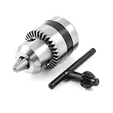 uxcell ドリルチャック　キー付き　テーパー　1.5?10mm　容量　B12マウント　電気　ブラック