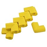 uxcell コーナークッション　コーナーガード　コーナーパッド　コーナーカバー エッジ カバー パッド リビングルーム用 引き出し テーブル 気泡ゴム製 イエロー 10個入れ