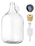 Home Brew Ohio 1ガロン水差しW / twinbubble Airlock、Polyseal蓋、# 6ドリルストッパー