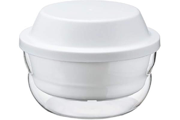 HARIO(ハリオ) ガラスのレンジ蒸し器 満水容量1200ml レンジで簡単調理 ホワイト 日本製 電子レンジ おかず クリームスープ 手作り XMK-120-W