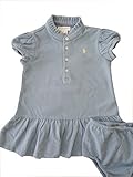ラルフローレンの子供服　POLO　RALPHLAWREN　ベビー　ツーピースセット　１２ヶ月用　８０ｃｍ (ブルー) [並行輸入品]