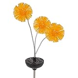 ソーラーライト 照明器具 【フラワー型】 太陽光蓄電式 LEDランプ ( 玄関 屋外 ガーデン 室内 ) イエロー ( 黄 )