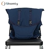 Shomty チェアベルト　椅子固定タイプ　シンプル柄 (カラー ネイビー)