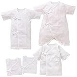 西松屋 [EFD] 新生児肌着5点セット（ドット・ボーダー） 【新生児50-60cm】 ピンク