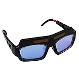 Baosity 太陽光発電　自動暗色化　自動遮光 溶接メガネ 溶接ゴーグル サングラス型 ソーラー 簡単装着 軽量 　保護装置