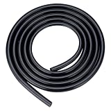 Yesallwas シリコーンチューブ 2M長 内径7mm 外径 10mm 黒 ゴムチューブウォーターホース ホース (7mm X 10mm 2m)