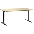 プラス Garage fantoni GT パソコンデスク 幅160 奥行80 高さ72cm 耐荷重80kg 天板/白木 ダークシルバー脚 GT-168H 418358