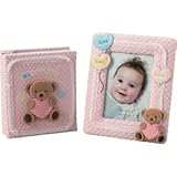 『出産祝 ベビーギフト プレゼント お祝い 内祝などに人気の商品』　　Babyフレーム＆アルバムギフトセット　ピンク