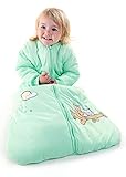 Slumbersac Baby Sleeping Bag with long sleeves Winter Weight approx. 3.5 Tog - Jersey Mint Owl, Newb