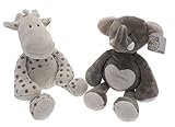 elli & raff toy set white grey 25cm plush by Cuddle Corner