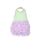 (バルーン ビブパ) BALLOON BIBPA ベビー服 ロンパース 70-90 [グリーン×パープル] [B-501-GRPR]