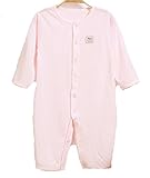 nico+(ニコプラス) ロンパース コットン100％ ナチュラル 新生児 ベビー 服 ピンク 73cm