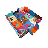 9個の防水児用泡マットベビー泡パズル遊び用マット、音楽
