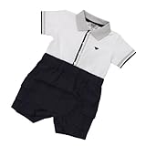 [アルマーニベビー] ARMANI BABY ベビー服 半袖ショートオール (セットアップ風) TKM373U 6Mサイズ