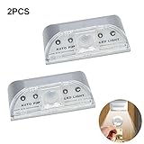 teepao Motion Activated鍵穴ライト、2パックフロントドア鍵穴モーションセンサーライト器具4 LEDモーション検知ライトランプのエントリドアロック シルバー 70257795711