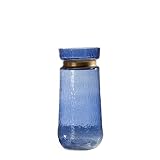 Torre & Tagus 902136B Rain Glass Vase, Blue, Medium [並行輸入品]