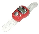 デジタル カウンター 数取器 計数器 手 指 用 4 桁 バンド で 指に 固定 人員 や 物 品 鳥 などの 素早い チェック に ありがとう カウント (レッド)