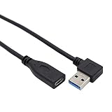 ViViSunUSB Type C ケーブル USB3.0 Type-C変換ケーブル 90度 L型 USB-Aオス to USB-Cメス 高耐久 急速充電 高速データ転送 (右Ｌ)